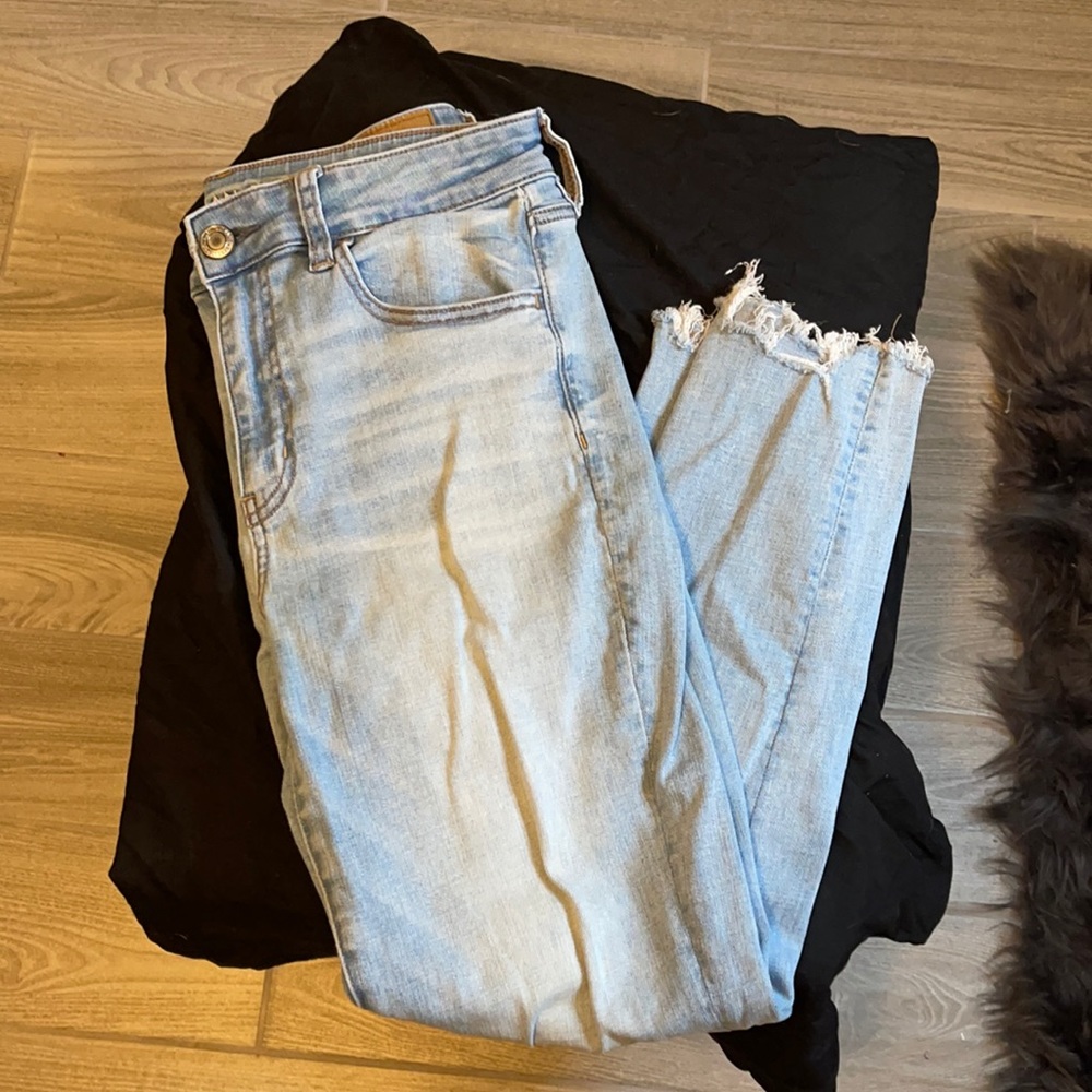high rise american eagle jeans